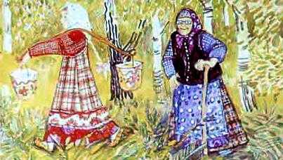 Маша донесла воду до дому бабушке