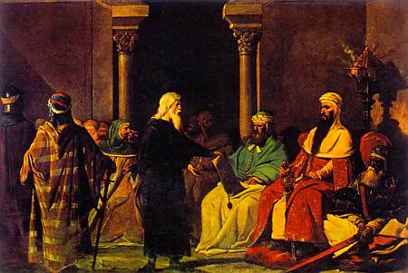 Мавры Кордова вела оживленную торговлю с германскими землями. На этой картине калиф Абдаррахман III принимает посла германского императора Оттона I.