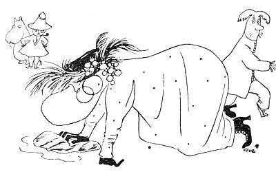 Мемуары папы Муми-тролля (сказка-повесть) Хемулиха моет пол