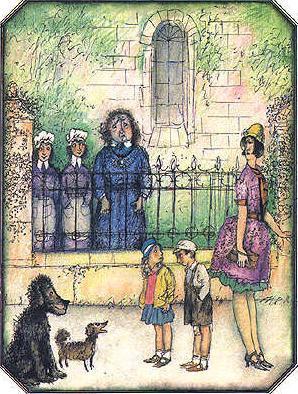 Мэри Поппинс Джейн и Майкл собаки на улице