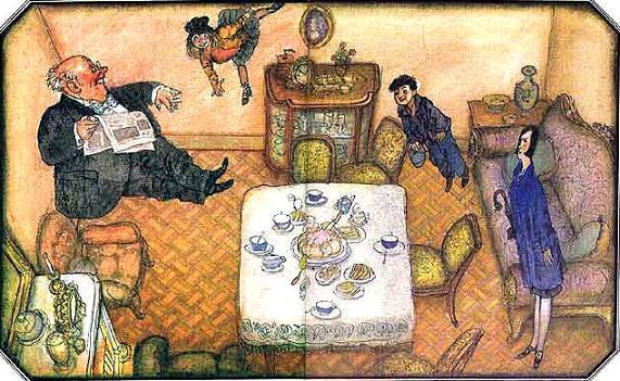 Мэри Поппинс с Вишнёвой улицы (сказка-повесть) Мэри в комнате Джейн и Майкл почувствовав легкость взлетели к потолку