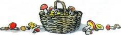 Сказка: Мешок яблок (иллюстрации: Сутеев В.) лукошко корзина с грибами