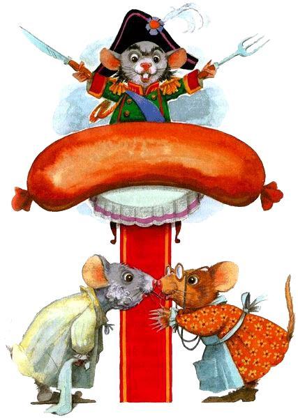 мыши и сосиска