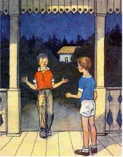 я и Мишка у колодца за водой