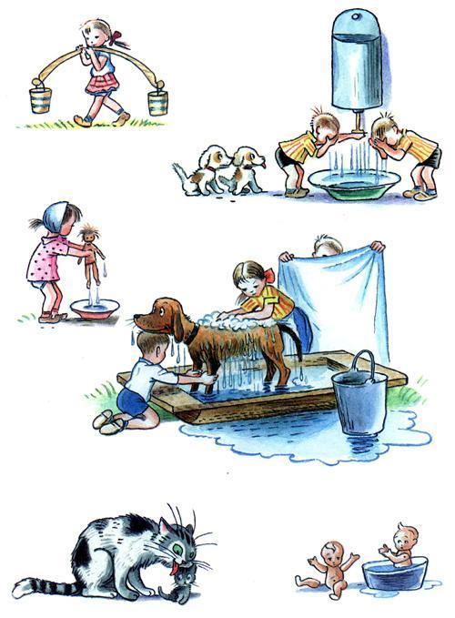 Мойдодыр дети котята щенята