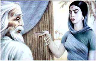 Мотхо и Мунго (сказка) Проснувшись Мунго потребовала подарки. Но отец не захотел и разговаривать с такой дочкой, он велел ей уходить домой.