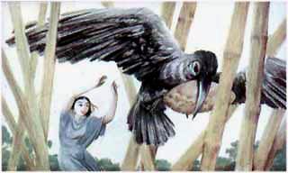 Мотхо и Мунго (сказка) пирог схватила ворона и улетела.