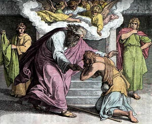 Отец обнимает блудного сына