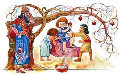 Мудрый мальчик у яблони