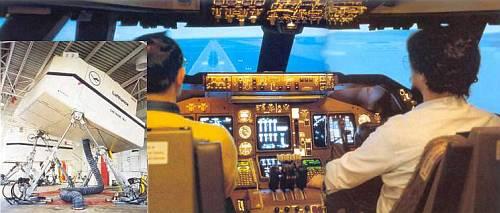 Летный тренажер похож на кабину настоящего самолета