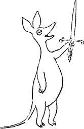 снифф со своей находкой  меч