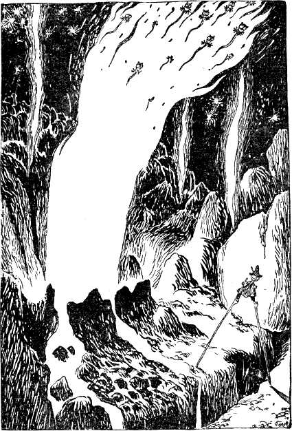 Снусмумрик на ходулях у вулкана