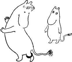 Муми-тролль и фрёкен Снорк с браслетом на ноге