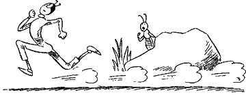 Муравей пустился наутек