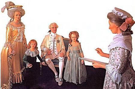 Одними из первых восковых экспонатов мадам Тюссо были король Франции Людовик XVI, королева Мария Антуанетта и их дети.