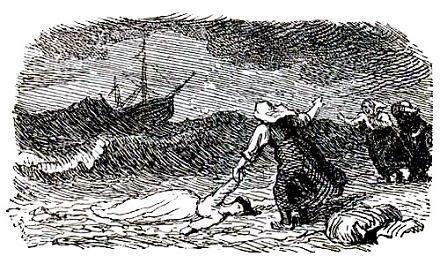 На дюнах (сказка) утопленницу выкинуло на берег волной