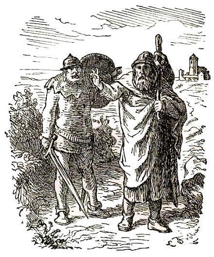 На дюнах (сказка) старец и стражник