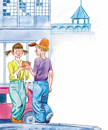 Находка (стих Сергея Михалкова) мальчик возвращает найденый им кошелек девочке