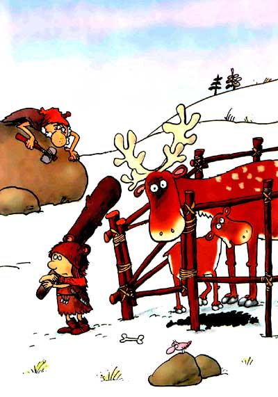 Неандертальский мальчик и олень