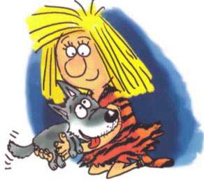 Неандертальская девочка и песик собачка