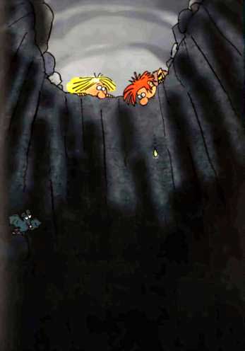 Неандертальский мальчик над пропастью