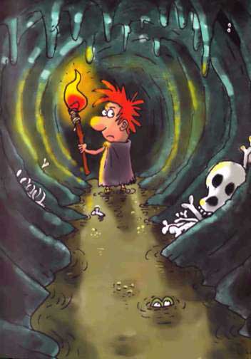 Неандертальский мальчик в школе и дома Неандертальский мальчик в пещере