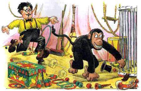 Непоседа, Мякиш и Нетак (повесть) обезьяна