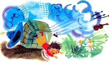 Приключения Незнайки и его друзей (роман-сказка) Незнайка выпал из корзины воздушного шара упавшего на землю