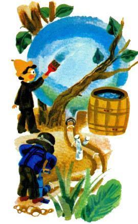 Знайка делает  воздушный шар