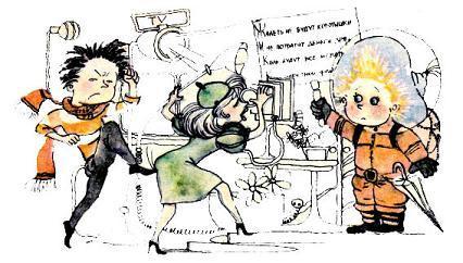 Незнайка с плакатом