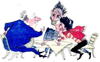 господин Крабс на встрече с Мигой и Жулио