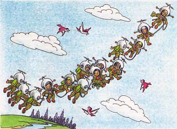 каратышки парят в небе