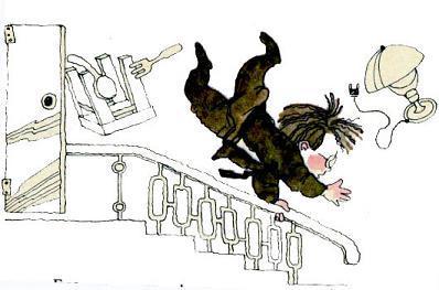 Незнайка на Луне (роман-сказка) Знайка упал вниз по леснице