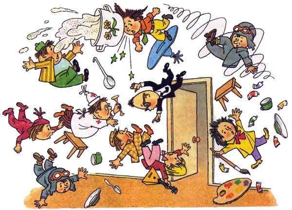 Незнайка на Луне (роман-сказка) коротышек разбросало по сторонам