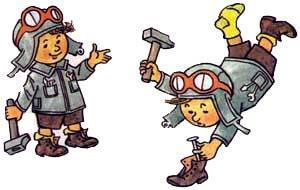 Незнайка на Луне (роман-сказка) Винтик и Шпунтик забивают гвозди