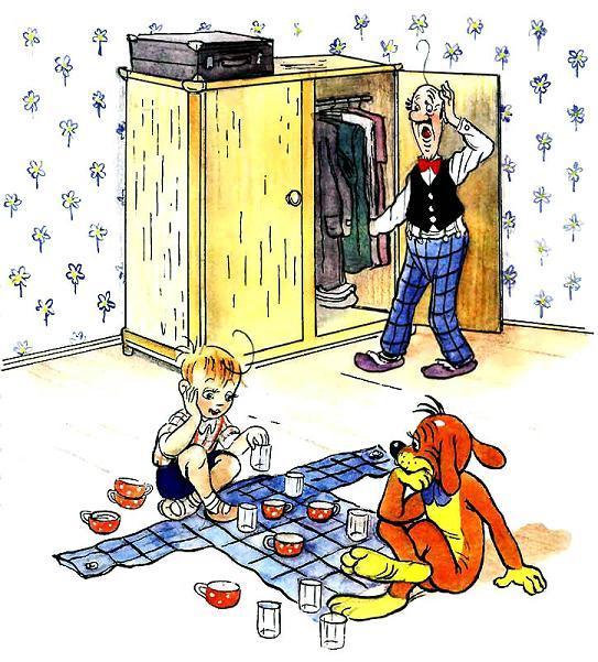 Пиф и дуду играют в шашки чашками