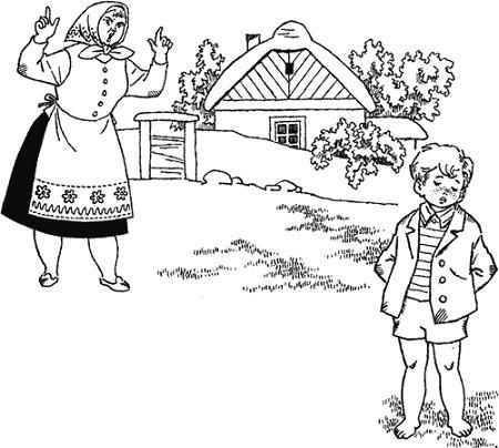 О самолётике «Стриже» (рассказы) тётка ругает мальчика