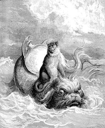 Обезьяна и дельфин (басня) Обезьяна и дельфин