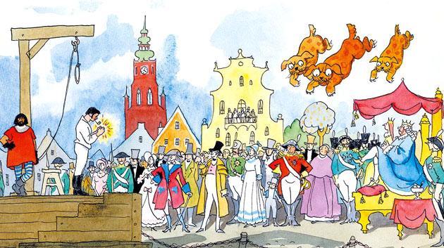  солдат сунул в рот трубку, вытащил своё огниво и стал высекать огонь