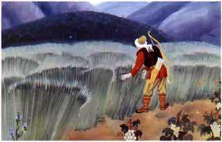 Шел раз Харибу хлебным полем