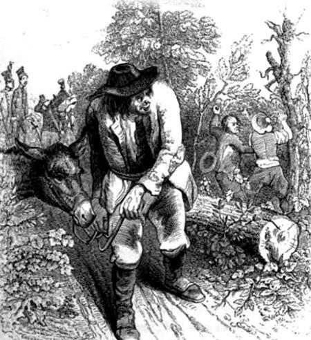 Осел и воры (басня) Осел и воры