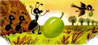 муравьи и птичка