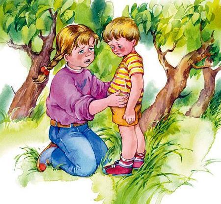 Отомстила (рассказ) сестра успокаивает братика