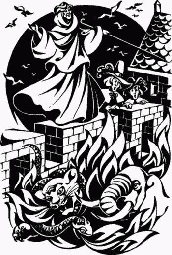 Пьеро (сказка) пожар в замке