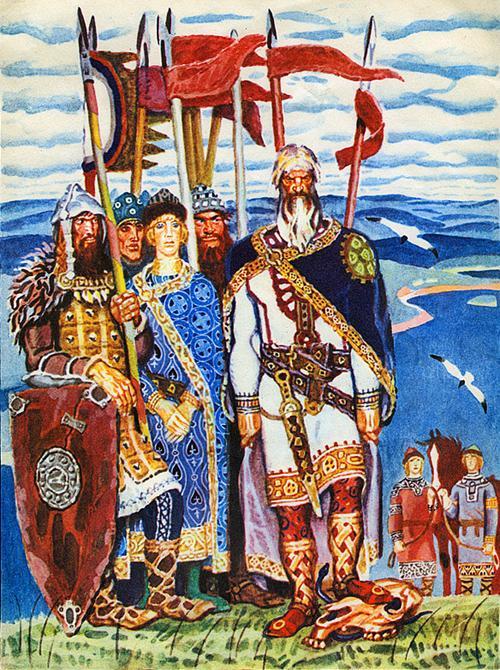 Песнь о вещем Олеге Князь тихо на череп коня наступил