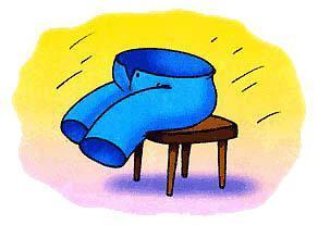 штаны приклеились к стулу