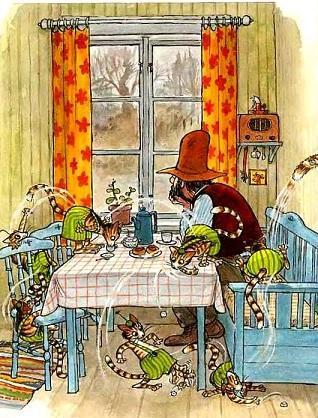 Петсон и Финдус: Петсон грустит