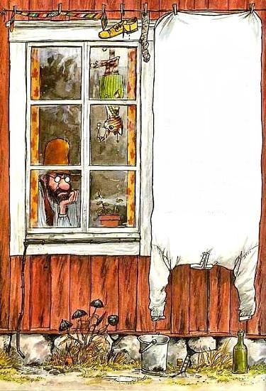 Петсон и Финдус: Петсон грустит