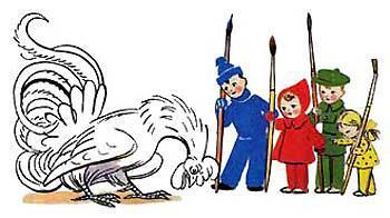 Петух и Краски (сказка) Петух и Краски