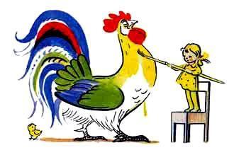 Петух и Краски (сказка) Петух и Краски